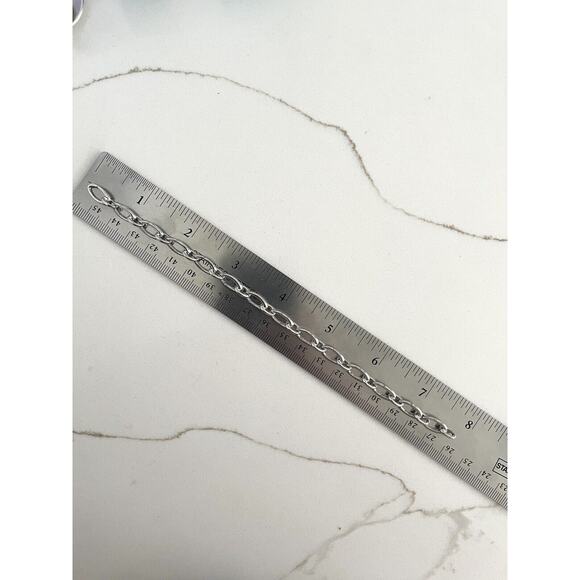 RARE Tiffany & Co. White Gold 750 Clasping Oval Link bracelet For Charms - Picture 8 of 8